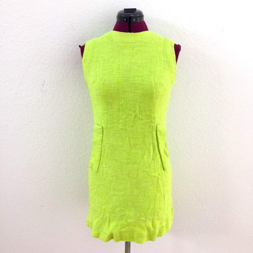 Lime green summer mini dress